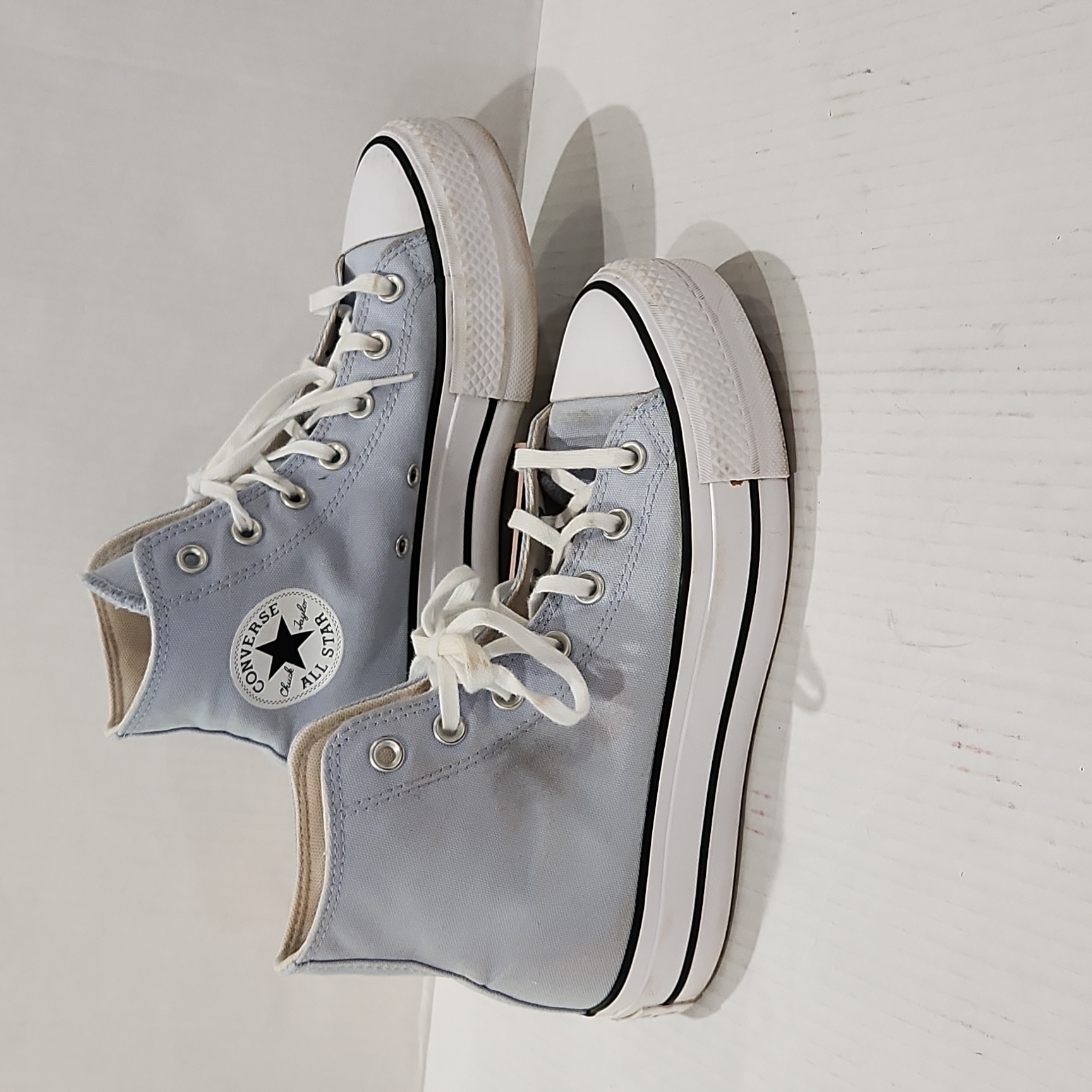 Converse All Star Platform Womens High-Top Sneakers - Soft Blue Size 7